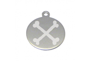 médaille motif croix d'os