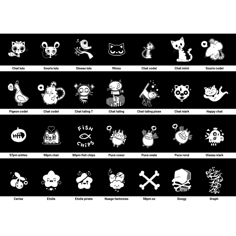 Dessin de chat médailles