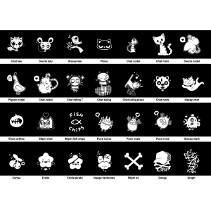 Dessin de chat médailles