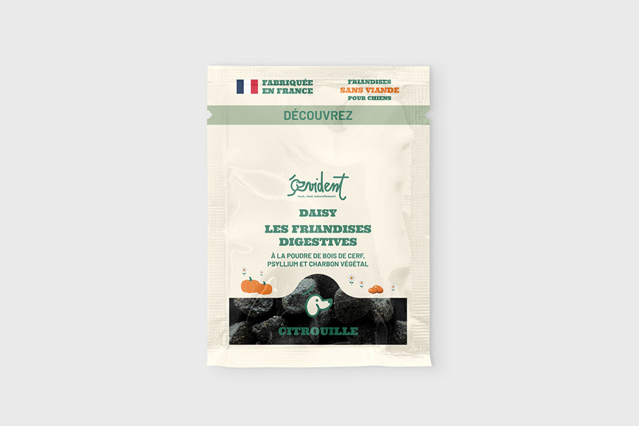 Échantillon DAISY friandises digestives au charbon végétal activé et au psyllium