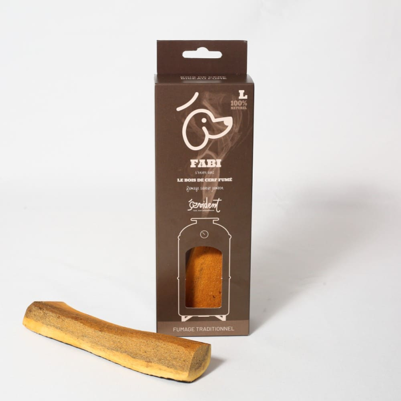 Bois de cerf biseauté et fumé au jambon