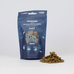 Grâce à leur saveur marine, ces petites friandises sauront ravir aussi les chats !