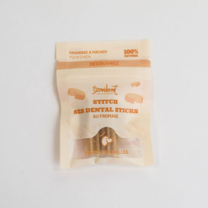 Échantillon de stitch, stick dentaire au fromage