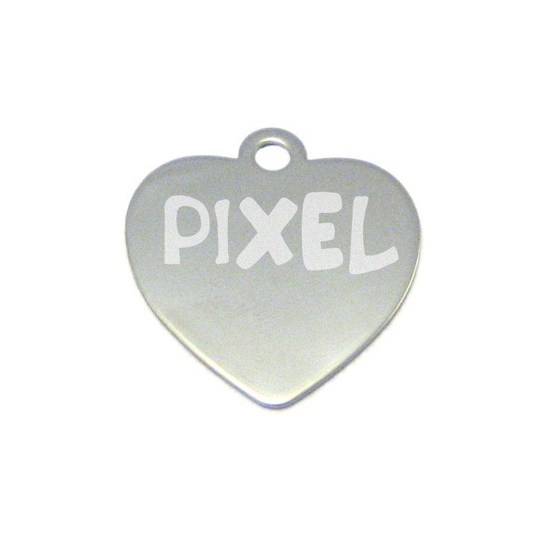 médaille en forme de cœur personnalisée pour chien 