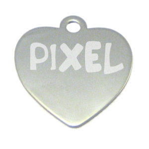 médaille en forme de cœur personnalisée pour chien 