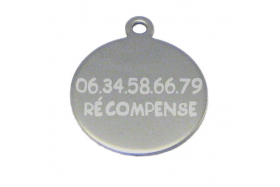 Médaille chat personnalisée acrylique ronde - Taille M