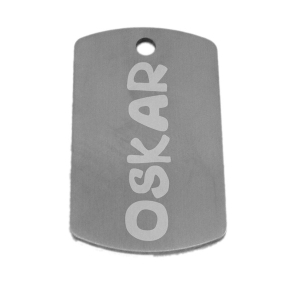 prenom de chien sur médaille en forme de plaque militaire²