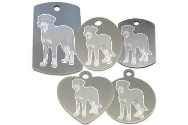 médaille pour collier de chien dessin d'un beauceron