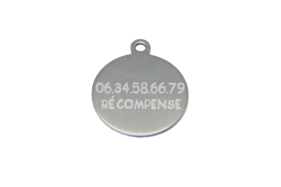 médaille ronde pour border collie à personnaliser