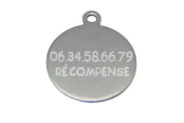 médaille ronde pour border collie à personnaliser