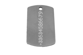 médaille plaque militaire  pour chien motif border terrier