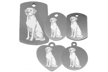médaille pour collier de chien dessin d'un labrador