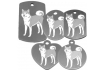 médaille pour collier de chien dessin d'un akita