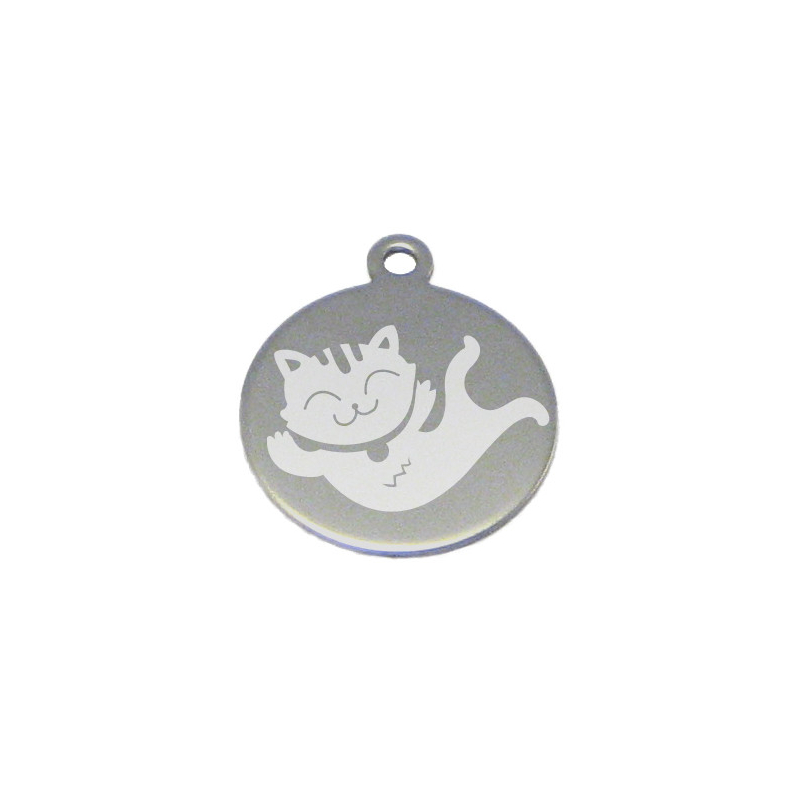médaille pour chat : motif chat cartoon 