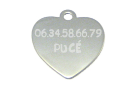 médaille pour animal de compagnie en acier inoxydable 