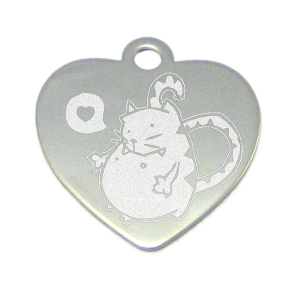 médaille pour collier chat : motif gros chat