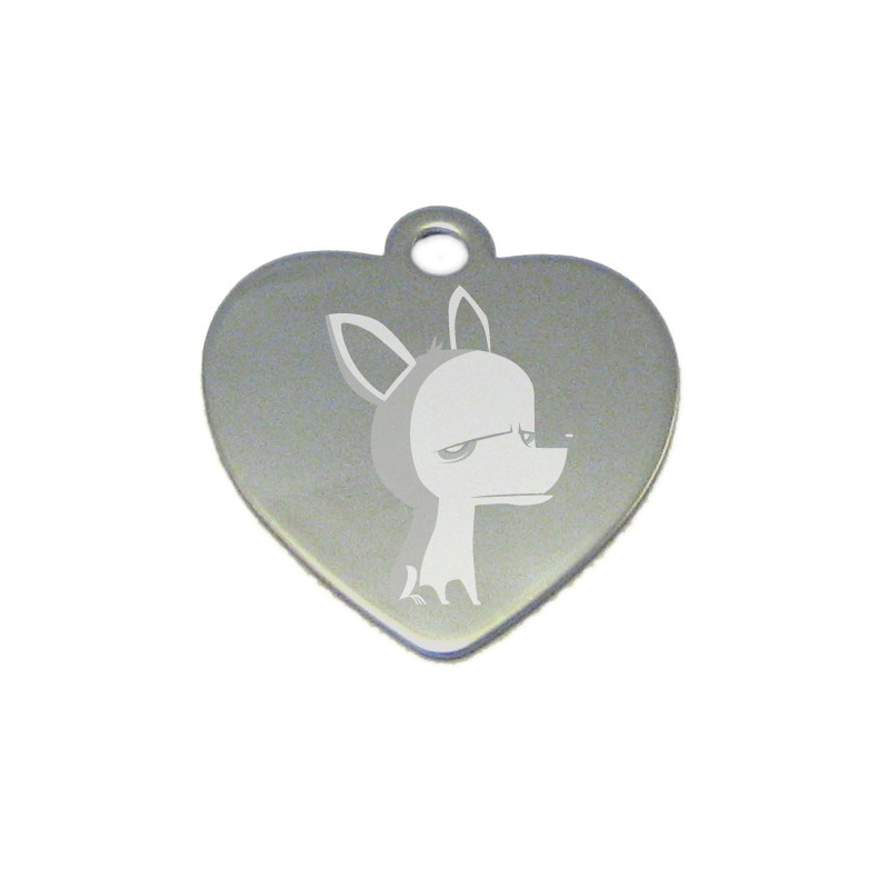 médaille pour collier : motif chiwawa cartoon