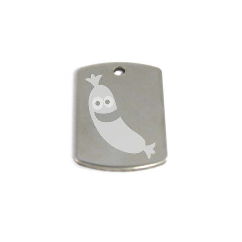 médaille pour collier : motif saucisse