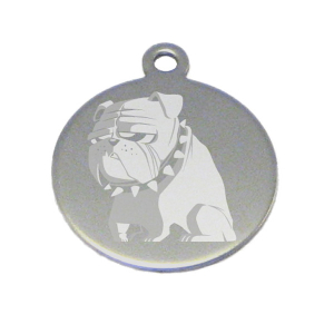 médaille pour collier : motif bouledoguecartoon
