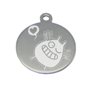 médaille ronde  : motif puces